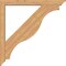Ekena Millwork Funston Traditional Smooth Bracket w/ Offset Brace, Western Red Cedar, 5 1/2"W x 46"D x 46"H BKT0604X46X46FST01SWR - alternate 3
